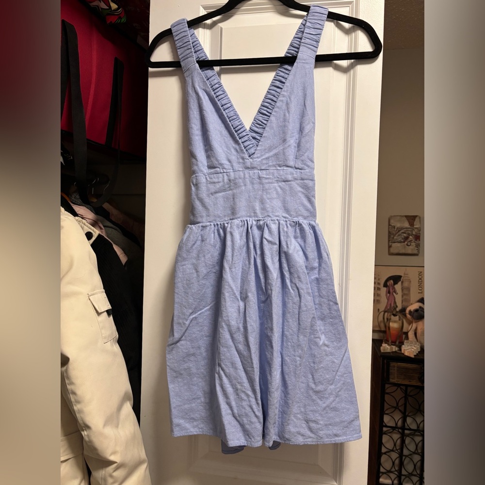 Abercrombie and Fitch Light Blue Strappy Skort/Dress with Elasticized straps - Picture 2 of 4